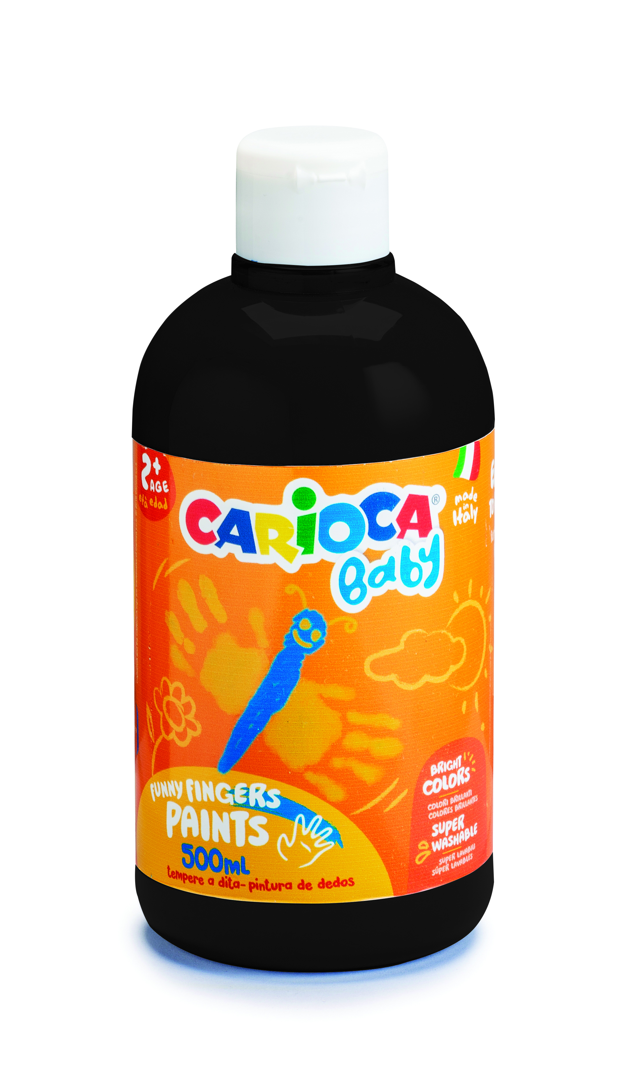 Carioca Baby Finger Paints - 500ml - Bla